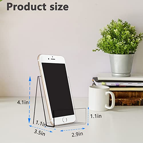 10PCS 4" x 3" Acrylic Book Display Stand Clear Easel with Ledge Tablet Holder for Displaying Books, Pictures, Notebooks, CDs, Artworks, etc (Small(10 Pack))