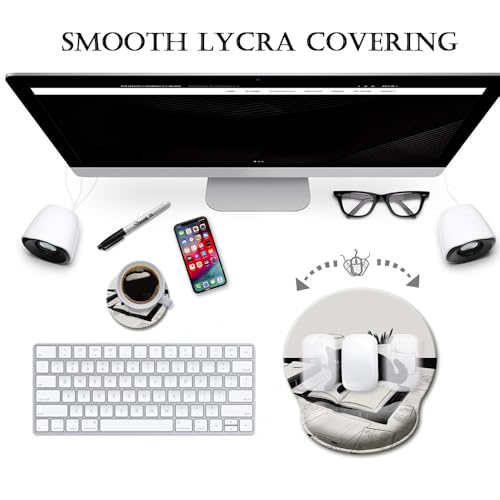 HOPONY Mouse Pad with Wrist Rest,Ergonomic Mouse Pads Wrist Support for Desk,Large Mousepad for Wireless Mouse Gaming Laptop Work Home Desk Accessories Office Supplies Decor,9 x 10 in,Black Cat - color: 2 Black Cat