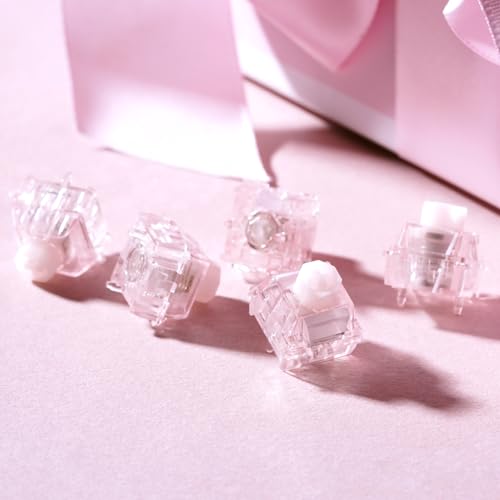 OOCTPK Chilkey WS Flux HE Hall Effect Switches: Linear Factory Pre-Lubed Magnetic Keyboard Switches, Freely Setting Pre-Travel Key Switch for Rapid Trigger HE Gaming Keyboard (15 Pcs, Pink) - color: WS Flux Switches-Pink Lotus-15pcs