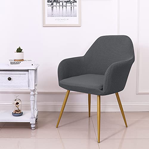 Yonus Dining Room Chair Slipcovers Parsons Chair Covers Sets Armchair Covers Removable Chair Protector Cover Seat Slipcovers for Living Room,ONLY Cover,NO Chair (2, Grey) - color: Grey, size: 2