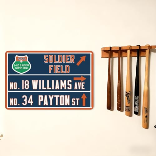 12” x 8” Bear Wall Decor Art Poster, Chicago Metal Street Sign, Bear Home Room Decor - color: team 22