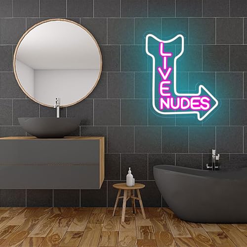 Live Neon Signs, Music LED Neon Light for Wall Decor,Music Studio Light up Sign for Wall Decor Beer,Bar,Bedroom,Party,Club - style: Live Nudes