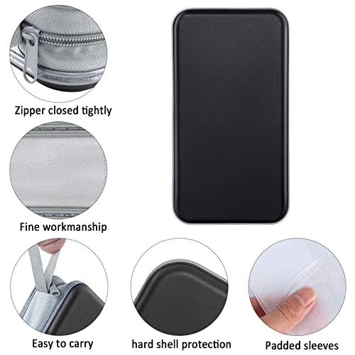 Siveit CD Case, 80 Capacity Hard Plastic DVD Case Portable Zipper CD/DVD Wallet Holder Storage Disc Binder Album Bag for Car Home Travel(Black) - color: Black