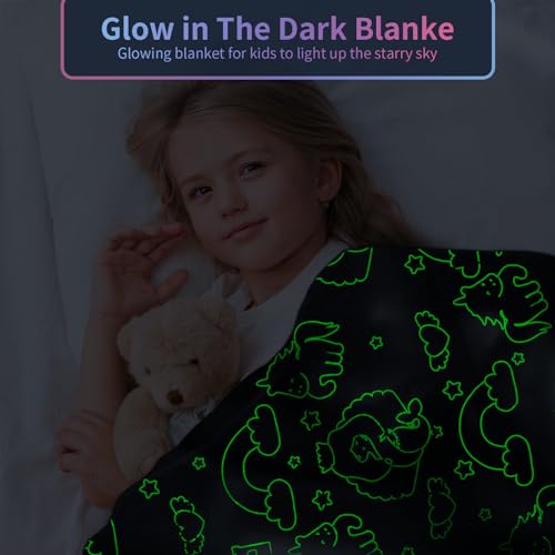 COMFAR Mermaid Blanket for Girls 4-6, Mermaid Gifts, Kids Blanket, 40"x 50", Pink, Glow in the Dark - color: Mermaid, size: 40"x 50"