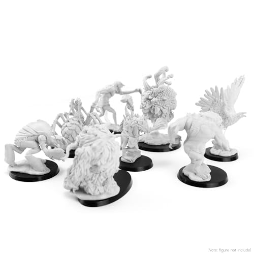 SIXPOINTS 60 Pieces Acrylic Miniature Bases,40/50/60/75X42mm Model Bases 4mm/0.16inch Thick Circular Figure Display Stands Compatible with Gaming Miniatures or Wargames Role Playing Board Game Figure Toy (60PCS-40/50/60/75X42mm-black) - color: 60PCS-40/50