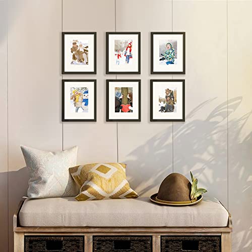upsimples 8x10 Picture Frame, Display Pictures 5x7 with Mat or 8x10 Without Mat, Wall Hanging Photo Frame, Black, 1 Pack - color: Black, size: 8x10