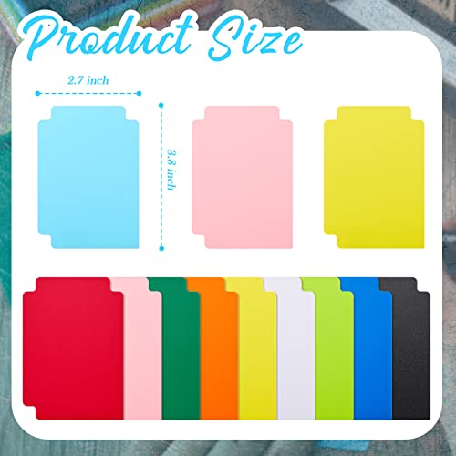 100 Pcs Trading Card Dividers Plastic Card Dividers, Frosted Separator with Tabs Standard Vertical Compatible with Games Sports TCG, 2.7 x 3.8 Inches (Multicolor) - color: Assorted Colors: White, Black, Dark Green, Light Green, Pink, Dark Blue, Light Blue