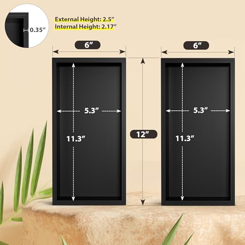 Kitchen Drawer Organizer Bins, Stackable Bamboo Drawer Organizer for Silverware, Coffee Pod Organizer K Cup Holder for Countertop, 2 Pcs Coffee Station Organizer Black 12" x 6" x 2.5" - color: Black, size: 12 x 6 x 2.5 Inch