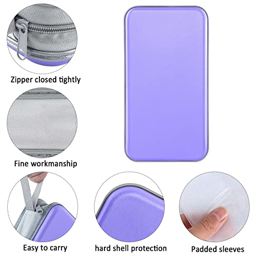 Siveit 80 Capacity CD/DVD Case Holder, Hard Plastic CD DVD Disc Cases Storage Binder for Car Home Office Travel (Lavender) - color: Lavender
