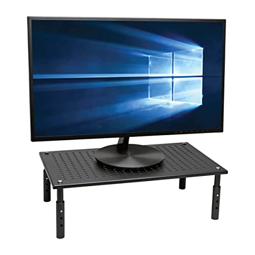 Tripp Lite Computer Monitor Stand, Adjustable Height, 18 x 11 in., Metal, Black (MR1812M) - style: 18 x 11 in