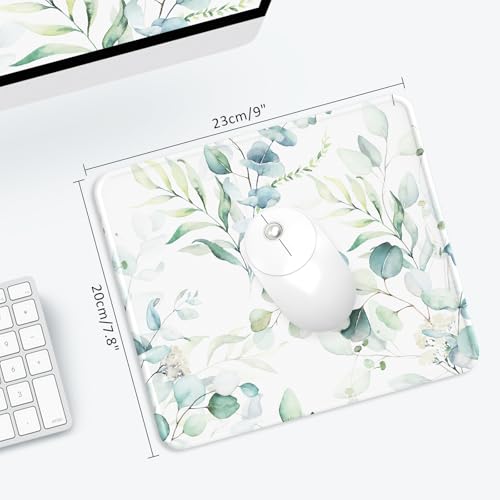 eulps Mouse Pad with Stitched Edge, Multiple Patterns Computer Mouse Pads with Non-Slip Rubber Base, Washable Cloth Mousepad, for Gaming, Laptop, PC (Leaves) - color: 30Leaves