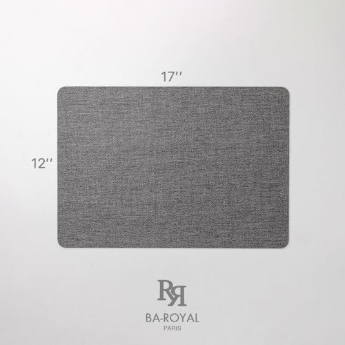 Baroyal Faux Leather Placemats Set of 6 Vinyl Washable Wipeable Table Mats for Kitchen Dining Table Heat Resistant Waterproof Modern Indoor/Outdoor Placemats Non-Slip Easy Clean Place Mats (Midnight) - color: C-midnight