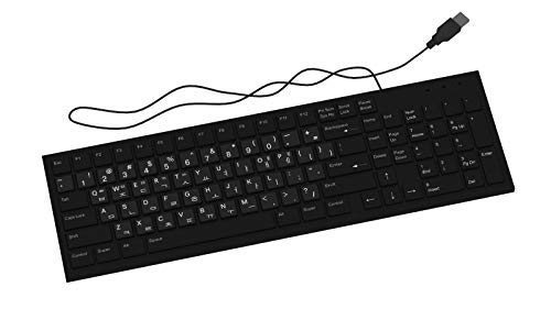 Korean English Keyboard Stickers, 2 Pack Black Keyboard Replacement - color: English-Korean/White