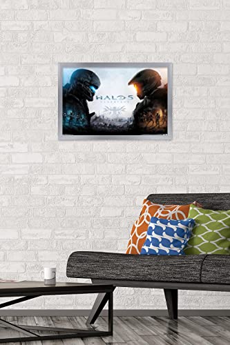 Trends International Halo 5 - Key Art Wall Poster, 22.4L x 14.7W, Silver Framed Version - color: Silver Framed Version, size: 22.4"L x 14.7"W