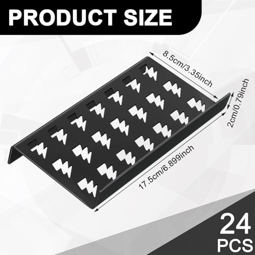 Yalikop 24 Pcs Trading Card Risers for Display Case Acrylic Modular Display Risers for Cardshow Vendor Sport Card Board Game (Lightning) - style: Lightning