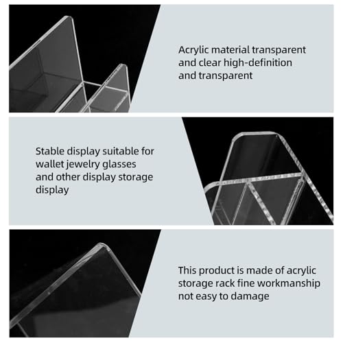 Acrylic Wallet Display Stand Purse Handbag Organizer, Clear Jewelry Riser Display Stand Purse Display Rack, Acrylic Display Shelf for Cosmetic Perfume Jewelry Sunglasses Handbag (4 Tier) - size: 1PCS-4 Tier