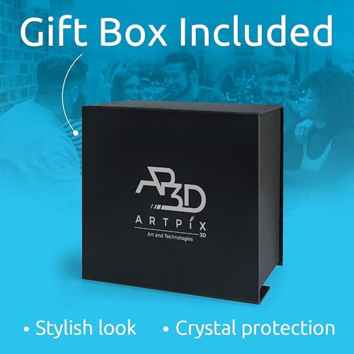 ArtPix 3D Crystal Photo, Personalized Gifts for Women, Wife, Mom, Her, Him, Men, Great Customized Gift With Your Own Photo - Anniversary, Wedding, Birthday - Custom Glass 3D Laser Etched Picture Frame - size: Mini, style: Landscape