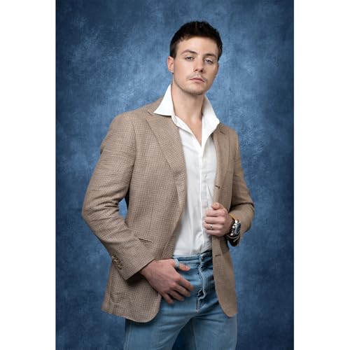 UrcTepics 8×12ft Dark Blue Abstract Fabric Backdrop. School Headshot, Senior Portrait, Yearbook Background. Professional Studio Photography. - color: Dark Blue, size: 8×12 ft