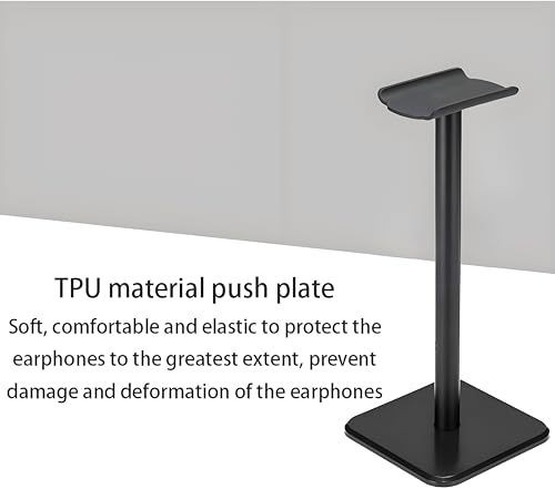 Headphone Stand, Universal Aluminum Metal Holder for AirPods Max, HyperX Cloud II, Xbox One, Turtle Beach, Sennheiser, Sony, Bose, Beats PC Gaming Headset Display & Bluetooth Headphones (Black) - color: Black