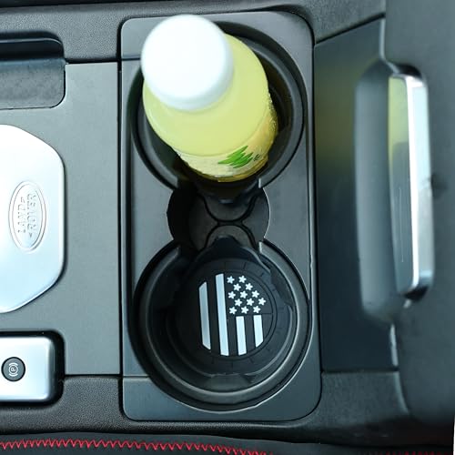 Amooca Car Cup Coaster Universal Non-Slip Silicone Cup Holder Insert Car Interior Accessories for Drink American Flag US Flag 2 Pack Black - color: Black American Flag, size: 2 Pack