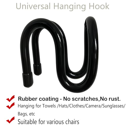 Adjustable S Shape Purse Hook for Chair Handbag Hanger for Chair Bag Holder Hanger Various Heavy Items Hook fit Most Office Chair,Camping Chair,Zero Gravity Chair,Beach Chair