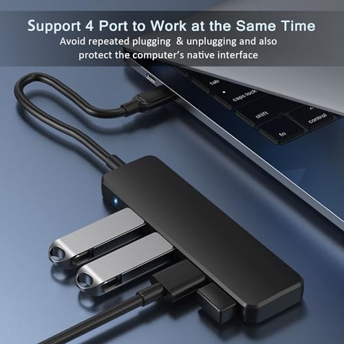 VIENON USB C Hub with 4 USB 3.0 Female Ports, USB C Splitter USB Extender for C Port Laptop, iMac Pro, MacBook, iPad Pro, Dell, Acer, HP, ASUS, Printer, Camera,Keyborad, Mouse etc-2ft - size: 2FT, style: USB-C Hub