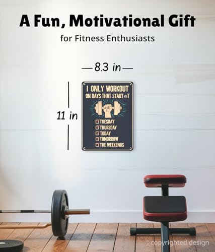 Home Gym Decor Sign - Gifts for Gym Lovers, Workout and Fitness Stuff for Men Women, Funny Wall Decor - color: Workout