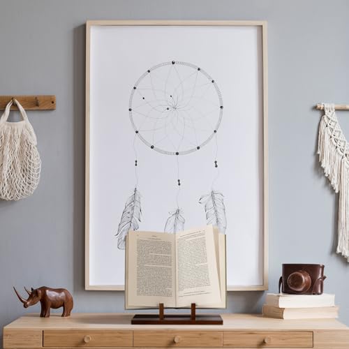 RattanView 1 Pcs Wood Plate Stand for Display 5.9 Inch Plate Holder Display Frame Picture Photo Card Tabletop Decorative Stand - size: 5.9 Inch