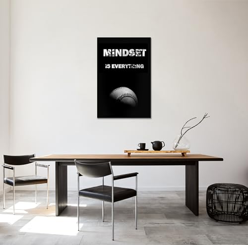 SKASNFAI Baseball Posters Wall Decor Framed Motivational Wall Art Inspirational Sport Quotes Pictures Photos for Boys Room Decor, Perfect for Sports Themed Bedroom Office Decor (16L x 24W) - color: Sports 01, size: 16"L x 24"W