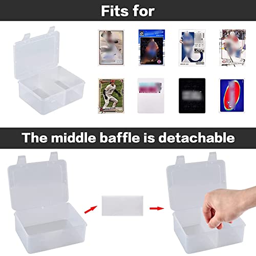 ALCYON 1600+ Baseball Card Storage Box, Sports Cards Holder Organizer Hard Plastic Display Case Compatible with Baseball/Football/for MTG/for PM for Collector (Bag Only) - color: white