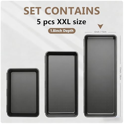 A-LuGeićXX-Large Sizeć5 Pcsć Tool Box Organizer Tray DividerćSingle Sizeć Desk Drawer Organizer Bin, Garage Organization and Storage Toolbox for Rolling Tool Chest Cart Cabinet WorkBench Part Widget - size: 5pcs-XXL Size