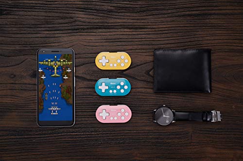 8Bitdo Zero 2 Bluetooth Gamepad Keychain Sized Mini Controller with Mobile Clip for Switch, Windows, Android (Pink Edition) - color: Pink