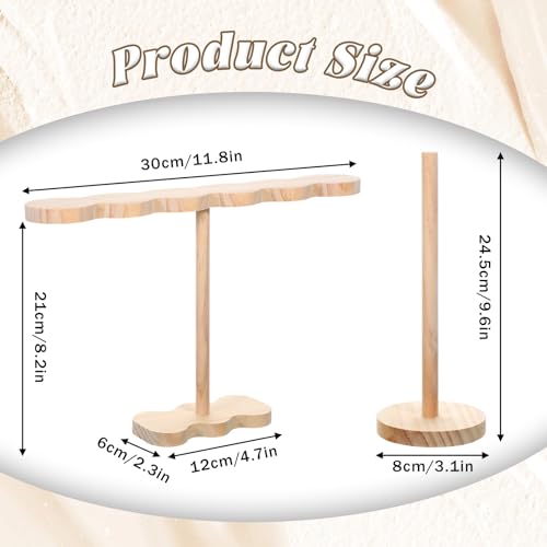 2 Pcs Scrunchie Holder Stand Headband Jewelry Holder Organizer Hanging Hairband Storage Hair Hoop Display Stand Space-Saving Jewelry Scrunchy Holders for Girls Women HeadBands Bracelets Scrunchie