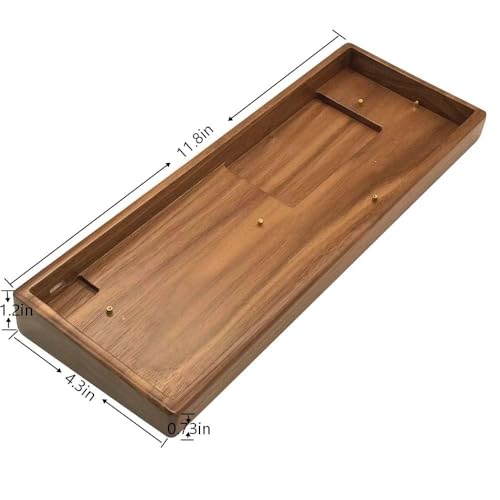 Premium CNC Machined Walnut Wood GH60 Mechanical Keyboard Replacement Case, 60% Keyboard Bottom Case Compatible with Wooting 60HE RAKKA Z60 Poker 3, Wireless Battery Space Supported - color: Walnut