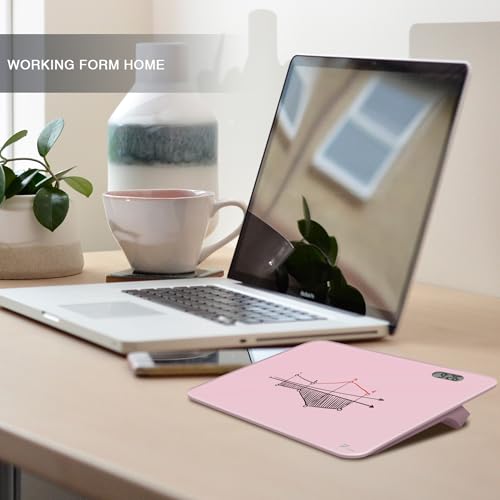 Small Glass Desk Whiteboard Dry-Erase Board with Clock, Small Travel Reminder Clock Keychain with Desk Notepad, Time Table Whiteboard for Desk Digital LED Light Display, 8x6 in with Accessories, Pink - color: Pink With Clock