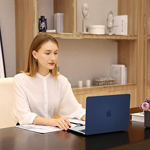 MOSISO Compatible with MacBook Air 13 inch Case M5 2026 M4 2025 M3 M2 2024-2022 A3449 A3240 A3113 A2681, Scratches-Resistant Protective Hard Shell for MacBook Air 13.6 inch Case, Navy Blue - color: Navy Blue
