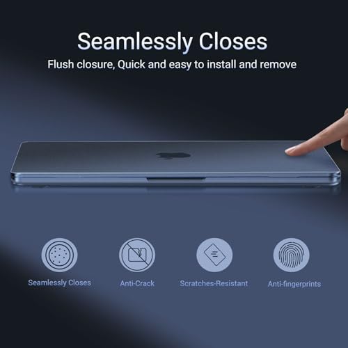 MOSISO Matte Cover Compatible with MacBook Neo Case 13 inch 2026 Model A3404, Ultra-Thin Precision Fit Scratch & Fingerprint Resistant Hard Shell Case&TPU Keyboard Cover&Type C, Indigo Clear - color: Indigo Clear