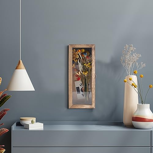 GraduatePro Shadow Box Frame 5x12 Display Case with Linen Back, Real Glass Window Door with Hinge, Picture Frame Wedding Bouquet Memorabilia Medals Photos Memory Box for Keepsakes, Carbonized Black - color: Carbonized Black, size: 5"x12.5" (13x32 cm)