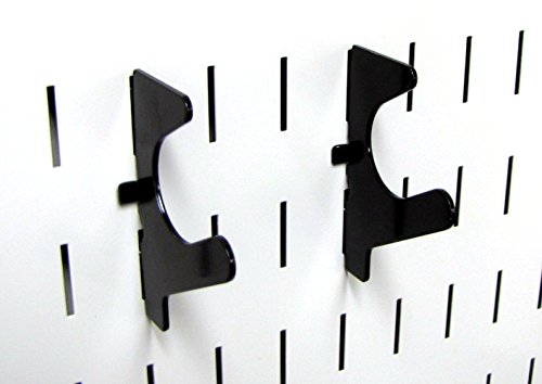 Wall Control Slanted U-Hook Accessory “U” Shaped Slotted Metal Pegboard Hook Pegboard and Slotted Tool Board – Black - color: Black, size: 1 Count (Pack of 1)