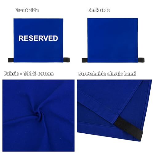 Aspire Reserved Chair Covers with Elastic, Stretchable Reserved Seating Signs for Recliner Chair, Sofa Reserved Headrest Cover - color: White, size: 1 pack