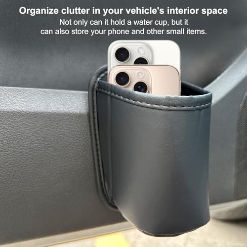 Universal Door Water Cup Holder, car Multi-Function Storage Rack, car seat Back Beverage Holder, Suitable for Water Cups, Mobile Phones, Drinks, Coffee, etc.(Black) - color: black