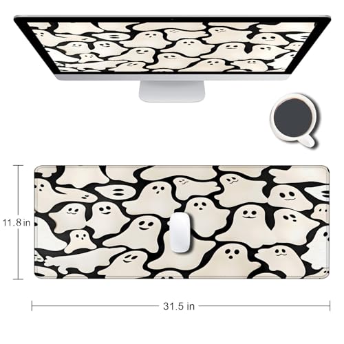 Large Gaming Mouse pad,Don't Ghost Me Halloween Anti Slip Rubber Base Mouse pad, Suitable for Computer, Laptop, Office Desk Accessories - color: Don't Ghost Me Halloween