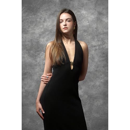 UrcTepics 8x10ft Grey Backdrop for Portraits and Headshots with Abstract Textured. School, Home and Studio Professional Photo Backdrop. - color: Grey, size: 8×10 ft