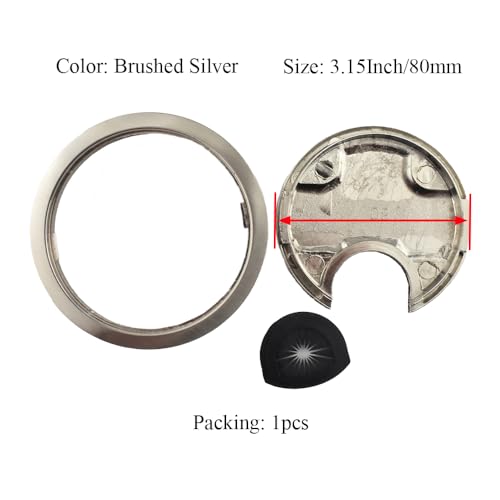HAHIYO 1Pcs 3.15Inch/80mm Brushed Silver Zinc Alloy Desk Grommet Wire Grommet Cable Management Cord Hole Cover Desk Wire Hole Insert Wire Organizer for Computer Office Home School Equipment Systems - color: BrushSilver, size: Metal-3.15in-BrushSilver-1P