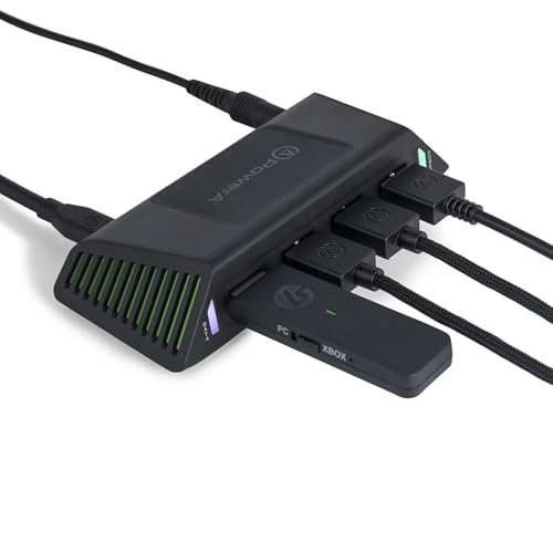 PowerA 4-Port USB 5Gbps Hub for Xbox Series X|S, USB 3.2, AC Powered, Weighted Base, Officially Licensed - style: USB Hub