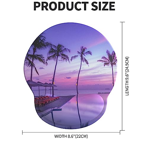 eulps Mouse Pad with Wrist Rest, Comfortable Computer Mousepad with Gel Wrist Support Smooth Surface and Non-Slip PU Base for Pain Relief, Laptop, Office & Home (Mauve Twilight) - color: 04Mauve Twilight