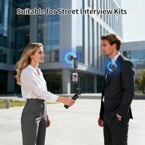yAyusi Vlogging Kit for iPhone/Android,31" Selfie Stick Tripod with Light, Microphone, Remote Control & Storage Boxes, YouTube Starter Kit for Interviews, Vlogs, TikTok, YouTube Video Recording