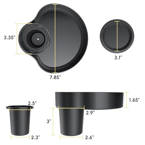 Car Seats Snack Trays for Toddler, Car Seat Cup Holder for Kids -Toddler Road Trip Essentials, Car Cup Holder for Safety Seats, Fits Stroller & Booster (2PCS Black) - color: 2PCS Black