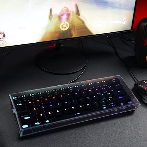 GEEKRIA Premium Acrylic Keyboard Cover for 60% Compact 61 Key Keyboard, Compatible with Razer Huntsman Mini, RK Royal KLUDGE RK61 (Transparent) - style: Clear