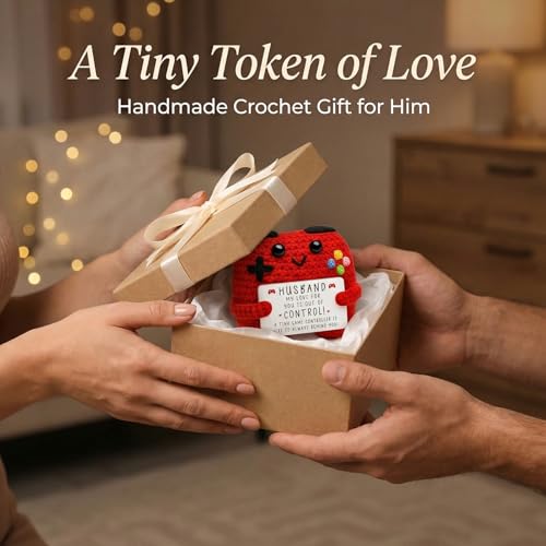 Handcrafted Crochet Game Controller Gift, Unique Husband Birthday Present, Custom for Him, Thoughtful Gaming Plushie for Men - style: for Husband